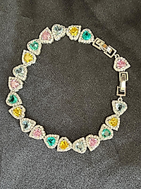 Renkli taş detay xuping pileklik