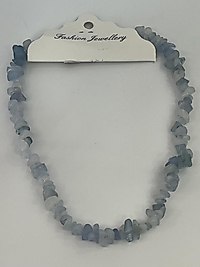 Doğal angelit taşı kolyesi