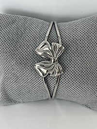 Kurdele model gümüş renk çelik kelepçe