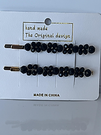 Siyah Çin taşlı toka