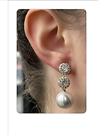 İnci detay Vip tasarım abiye model küpe