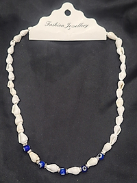 Nazarlı Deniz kabuğu yaz kolyesi