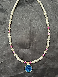 Mavi taşlı boncuk kolye