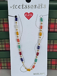 Renkli boncuklu halhal