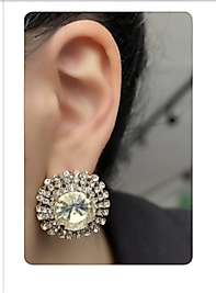 Taşlı Vip tasarım abiye  küpe