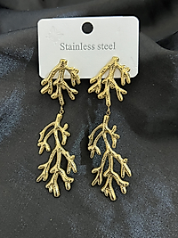 Dal model ,gold çelik küpe