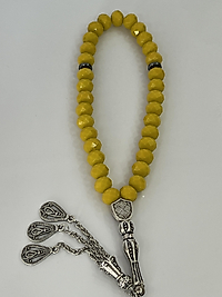 Sarı Çin kristali  taşlı tespih