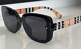 Siyah cam renkli kol detay kadın güneş gözlüğü