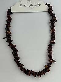 Kaplan gözü doğal taşlı kolye