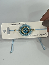 Mavi boncuklu nazar detay bileklik