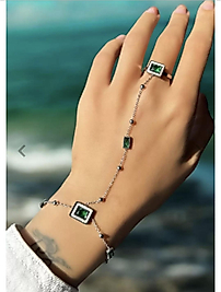 Yeşil taşlı çelik şahmeran