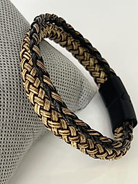 Örgü model eskitme deri erkek bileklik