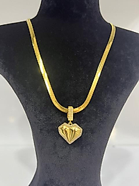 Kalp model çelik kolye