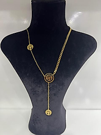 Hayat ağacı Y model gold çelik kolye