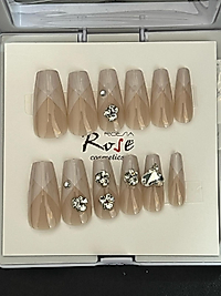 Taşlı ombre model takma tırnak