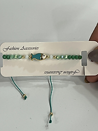 Balık detay turkuaz ipli bileklik