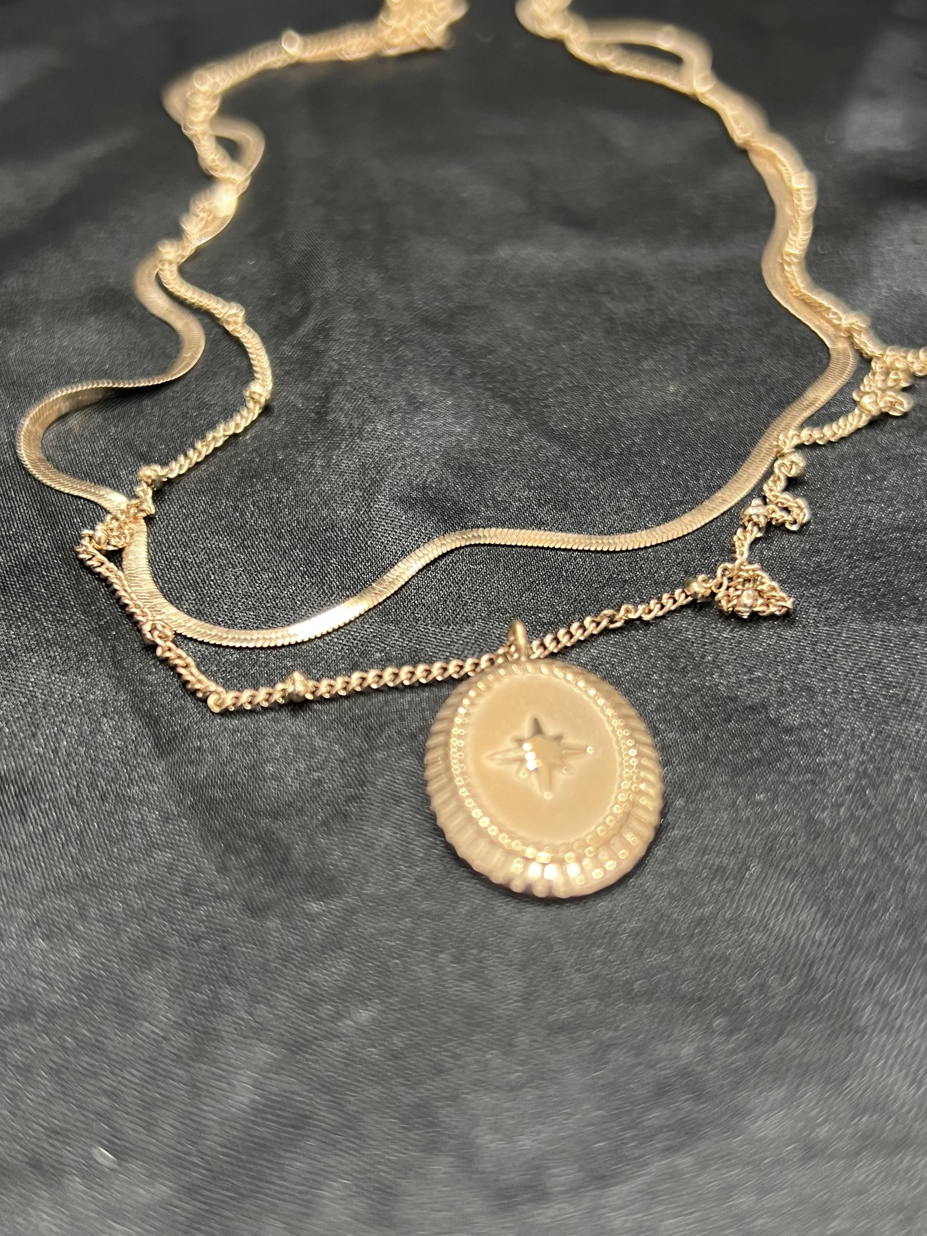 Kutup yıldızı rose gold Çelik kolye