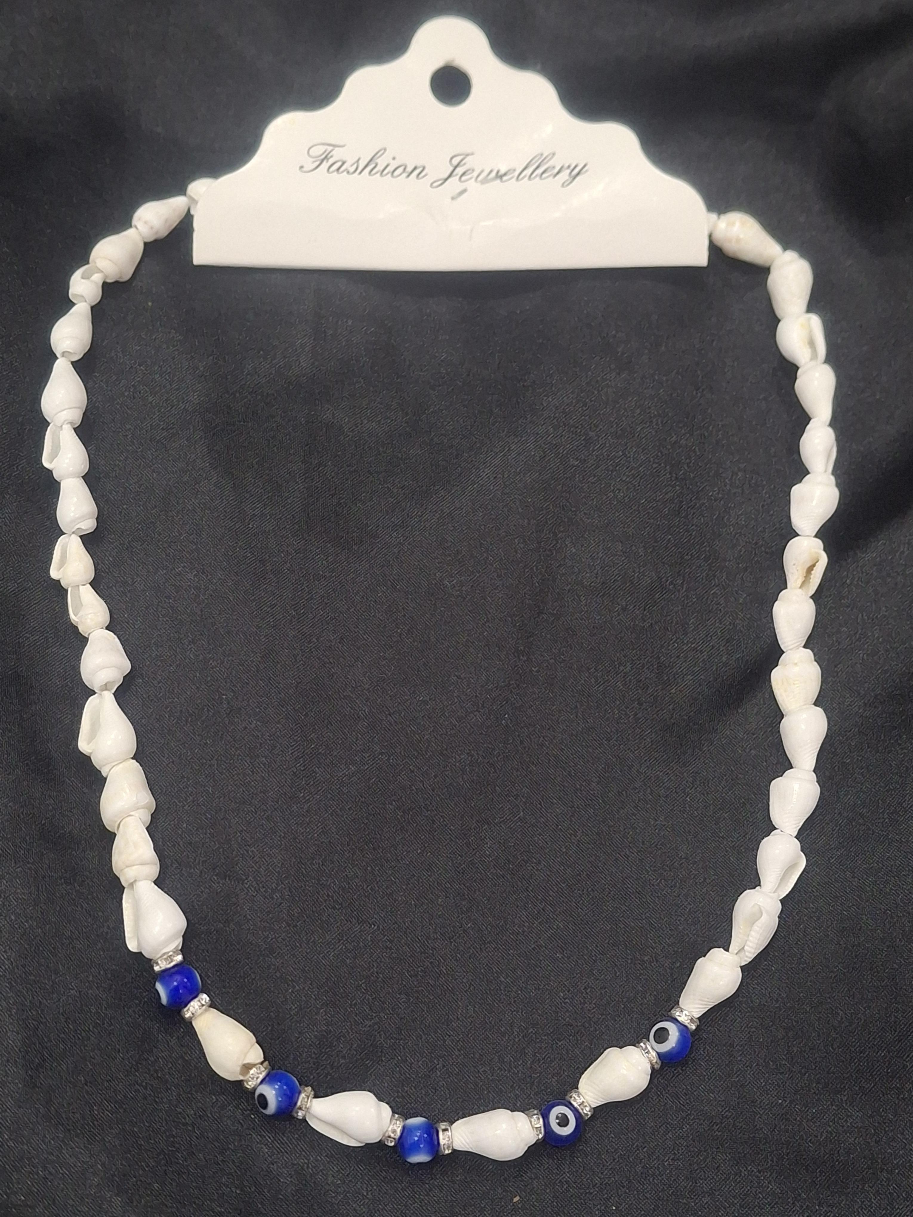 Nazarlı Deniz kabuğu yaz kolyesi