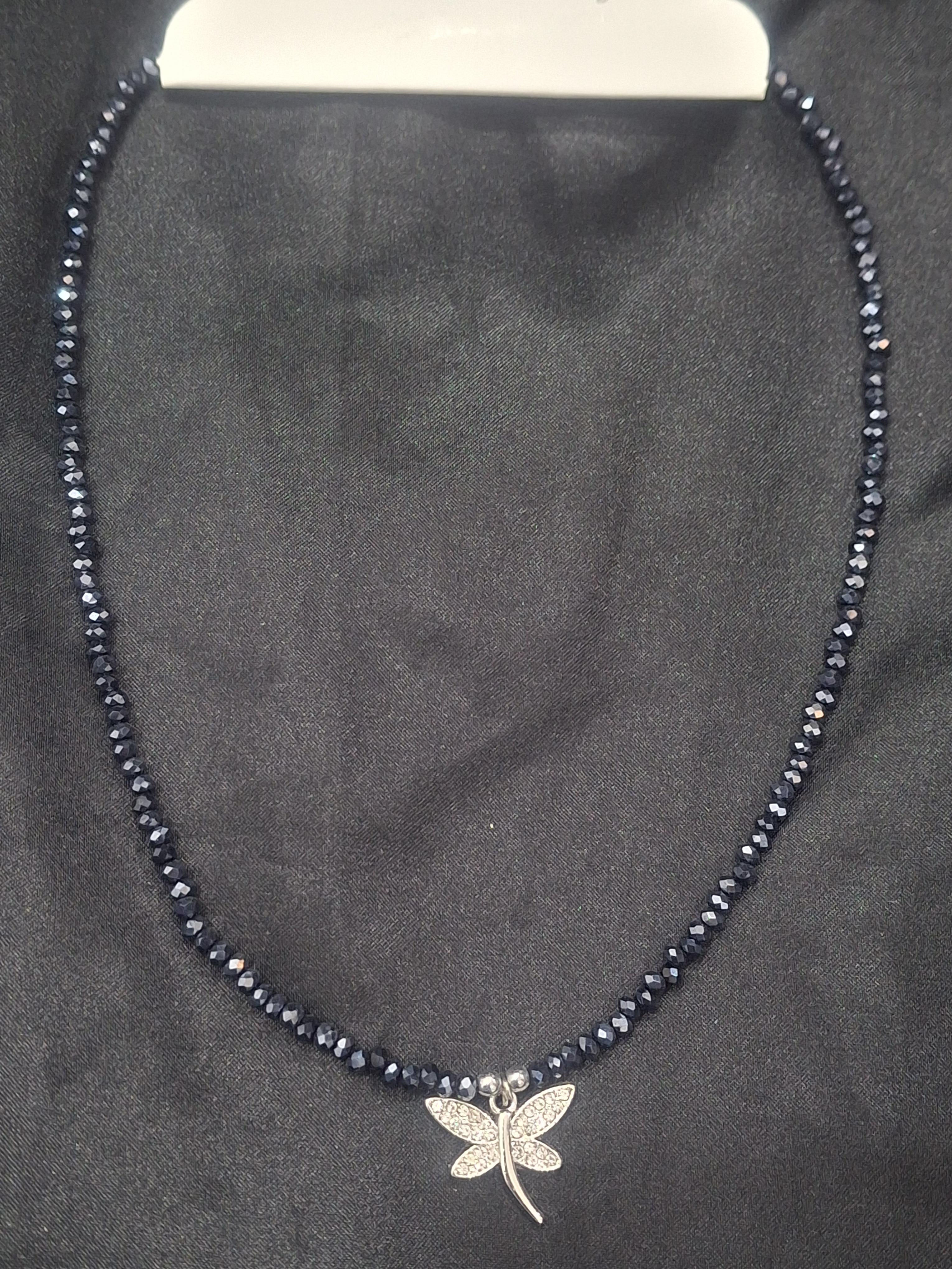 Yusufçuk model Lacivert boncuk kolye