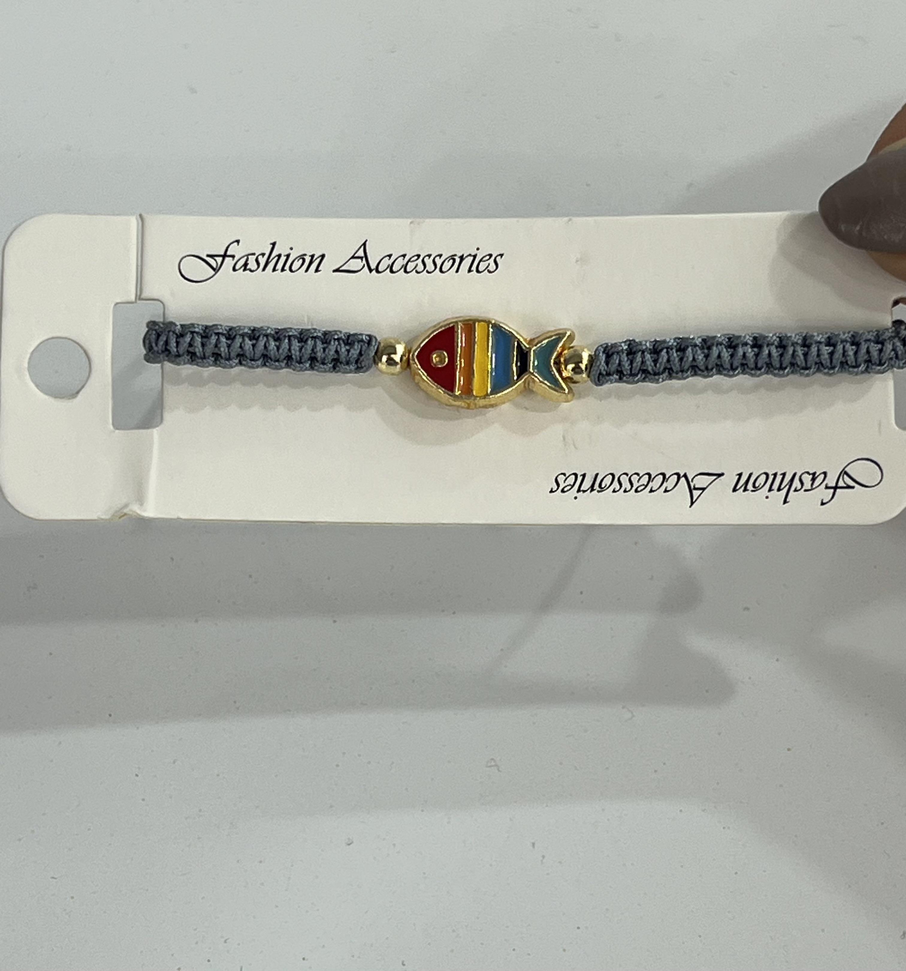 Balık detay ipli bileklik