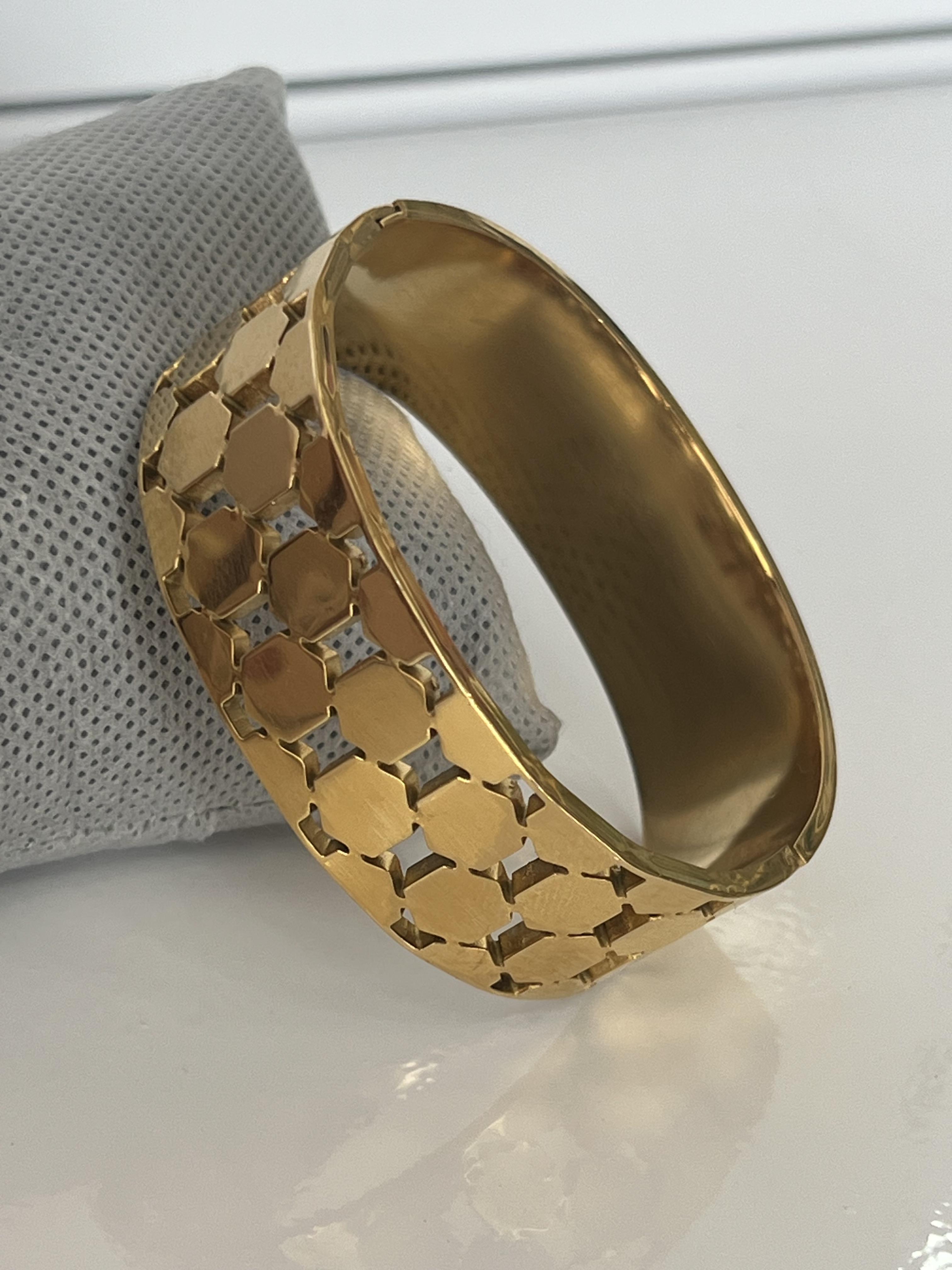 Kalın gold renk çelik kelepçe