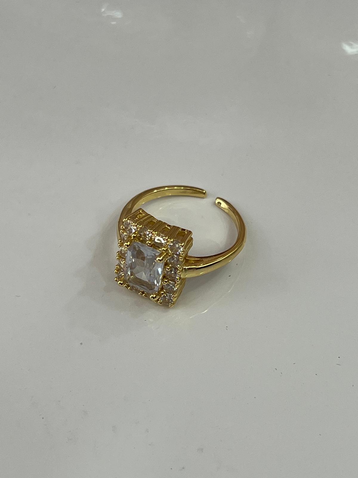 Tektaş model gold çelik yüzük