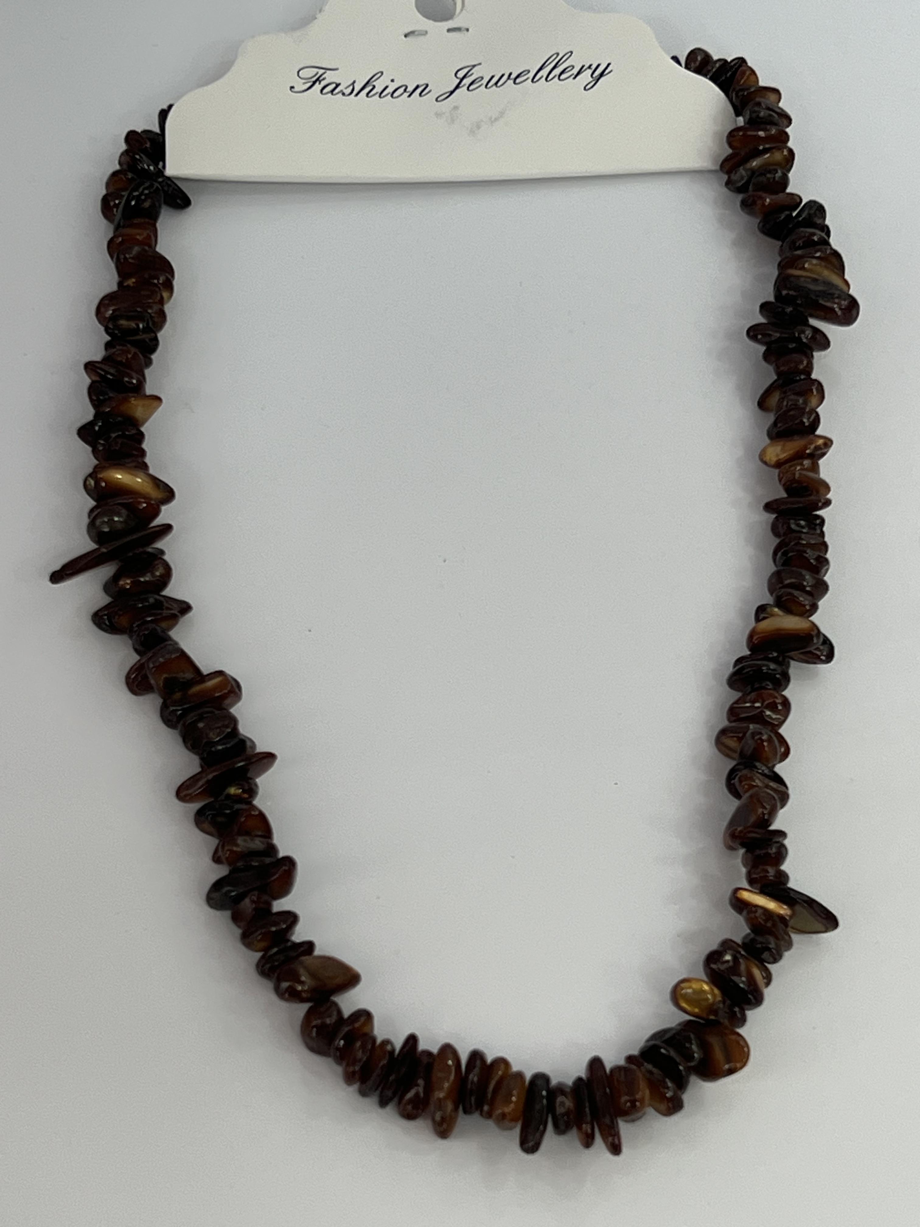 Kaplan gözü doğal taşlı kolye