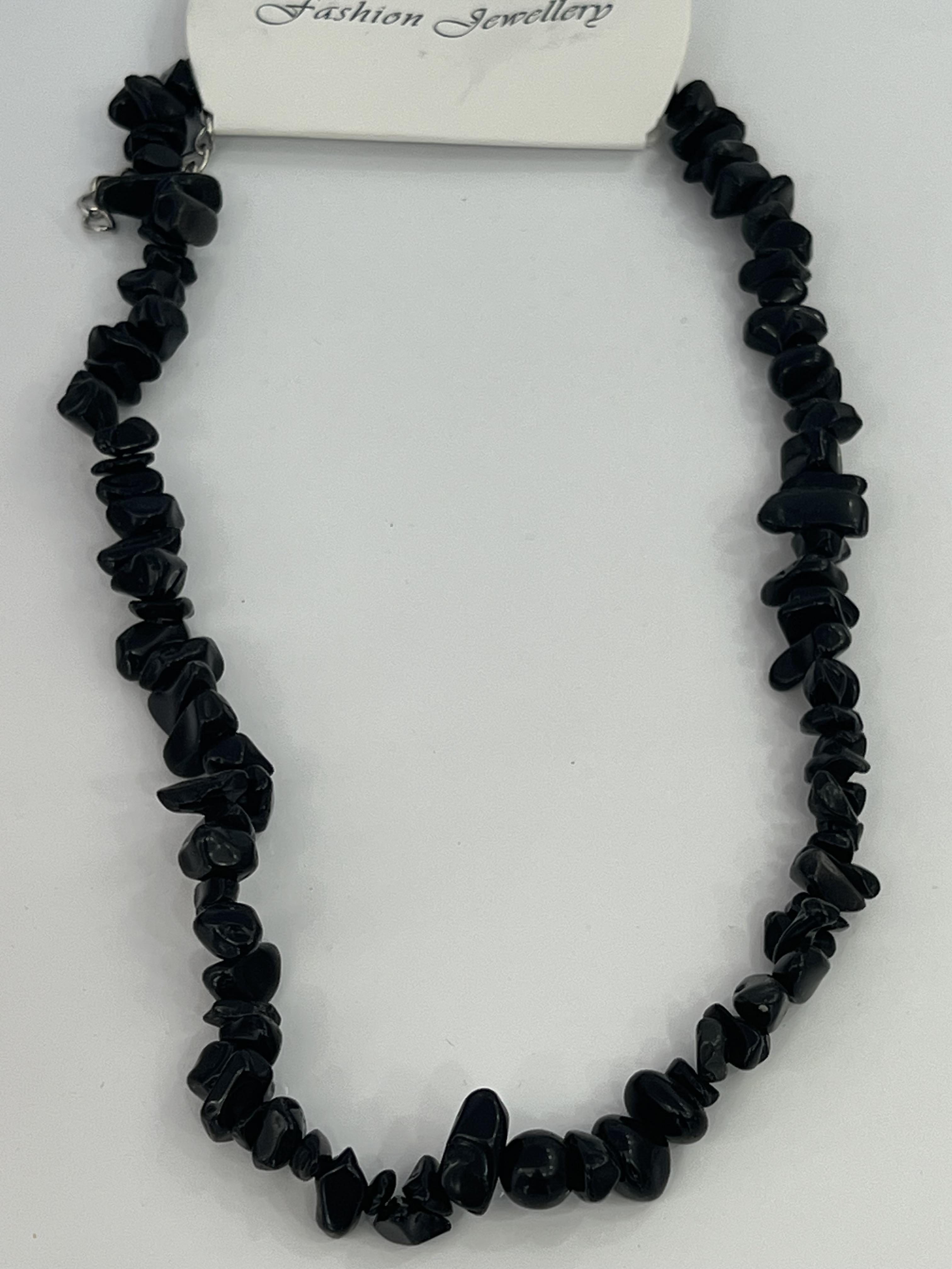 Doğal oniks taşlı kolye