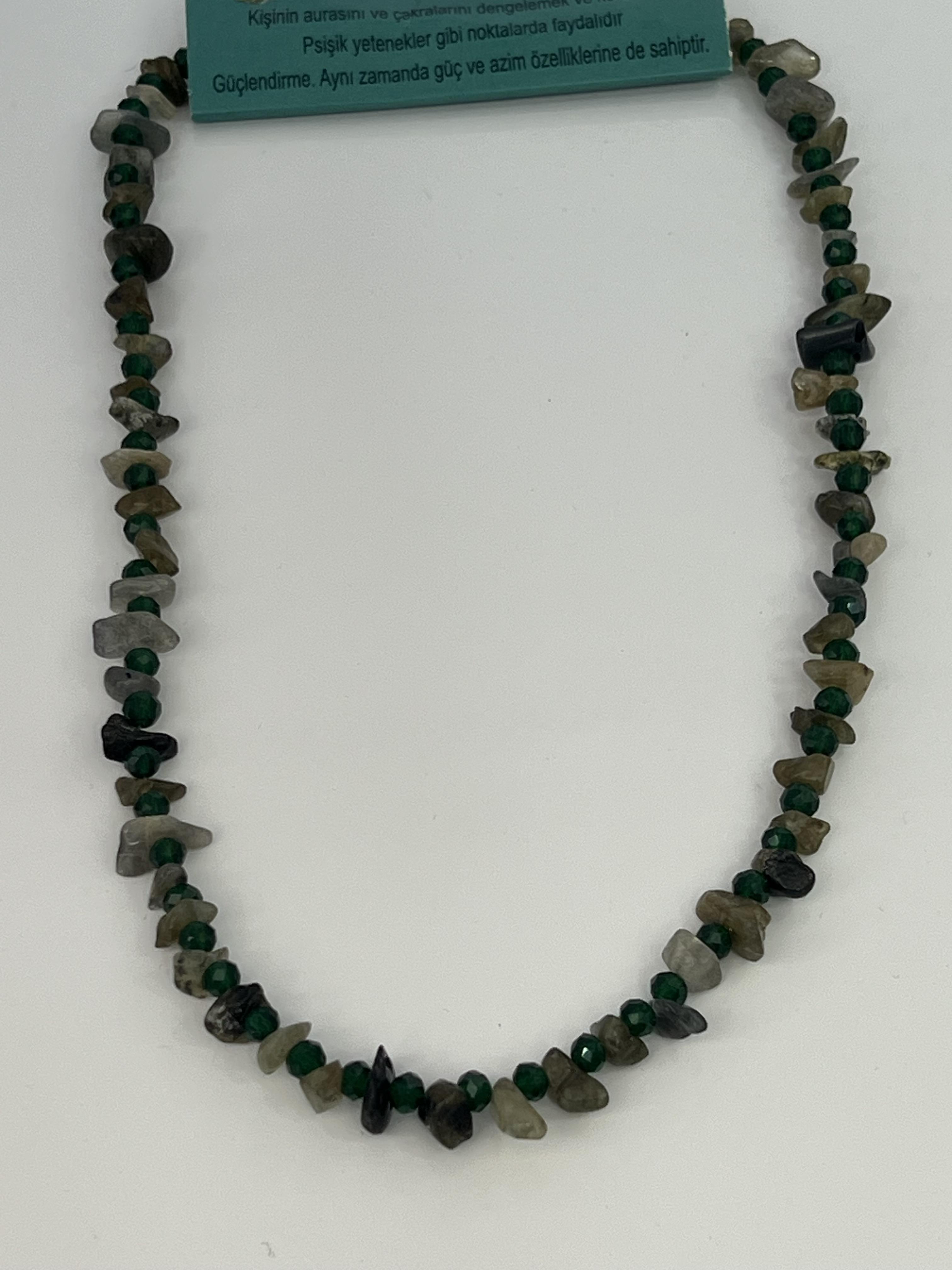 Labradorit doğal taşlı kolye