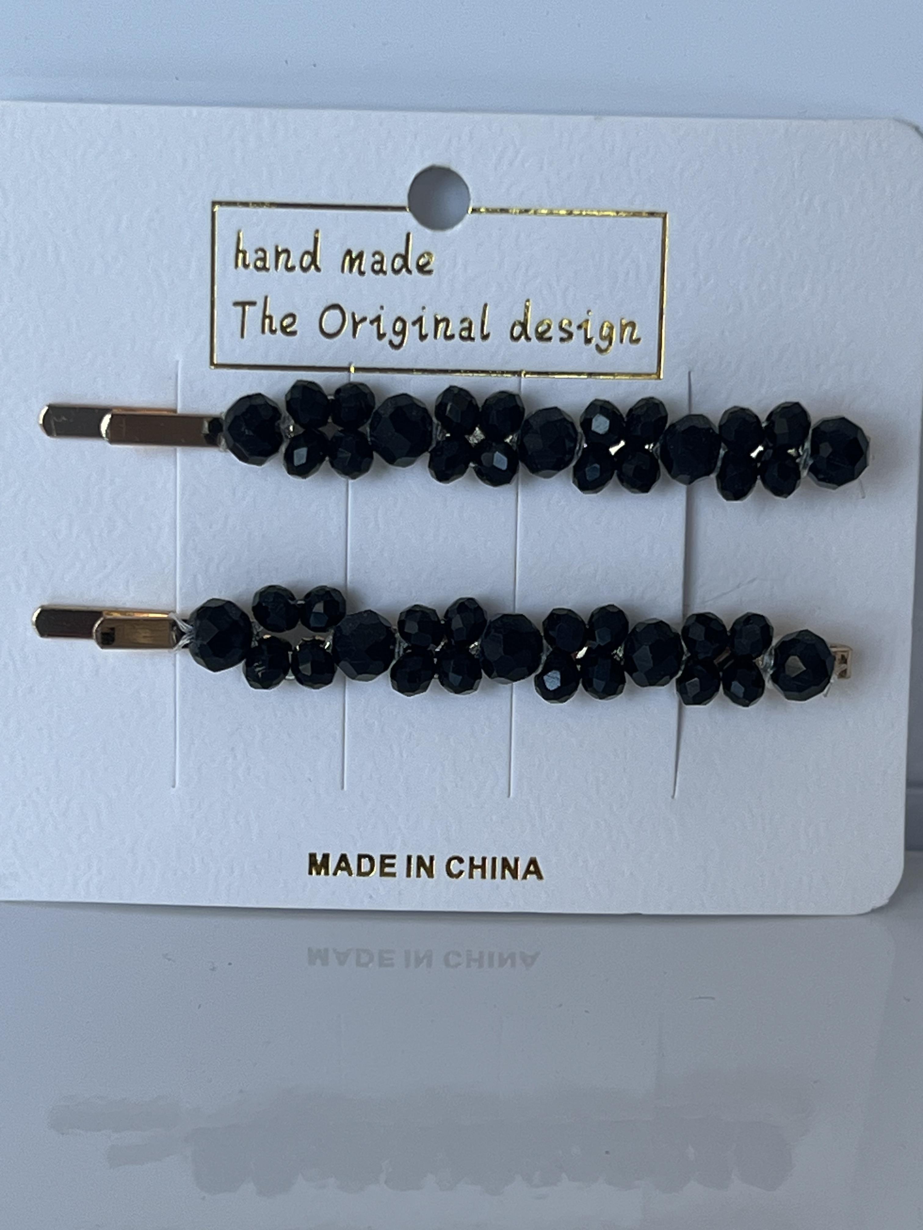 Siyah Çin taşlı toka