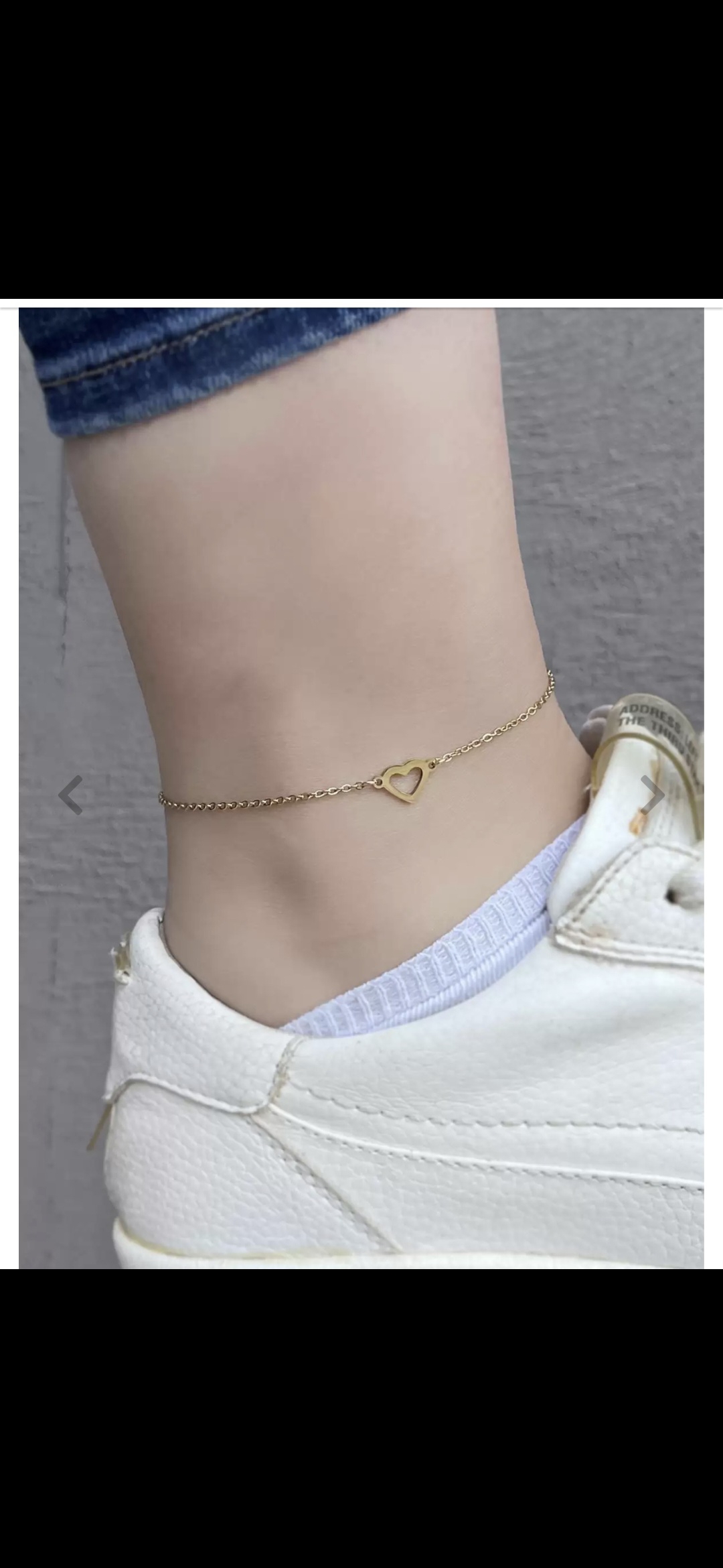 Kalp model zarif çelik halhal