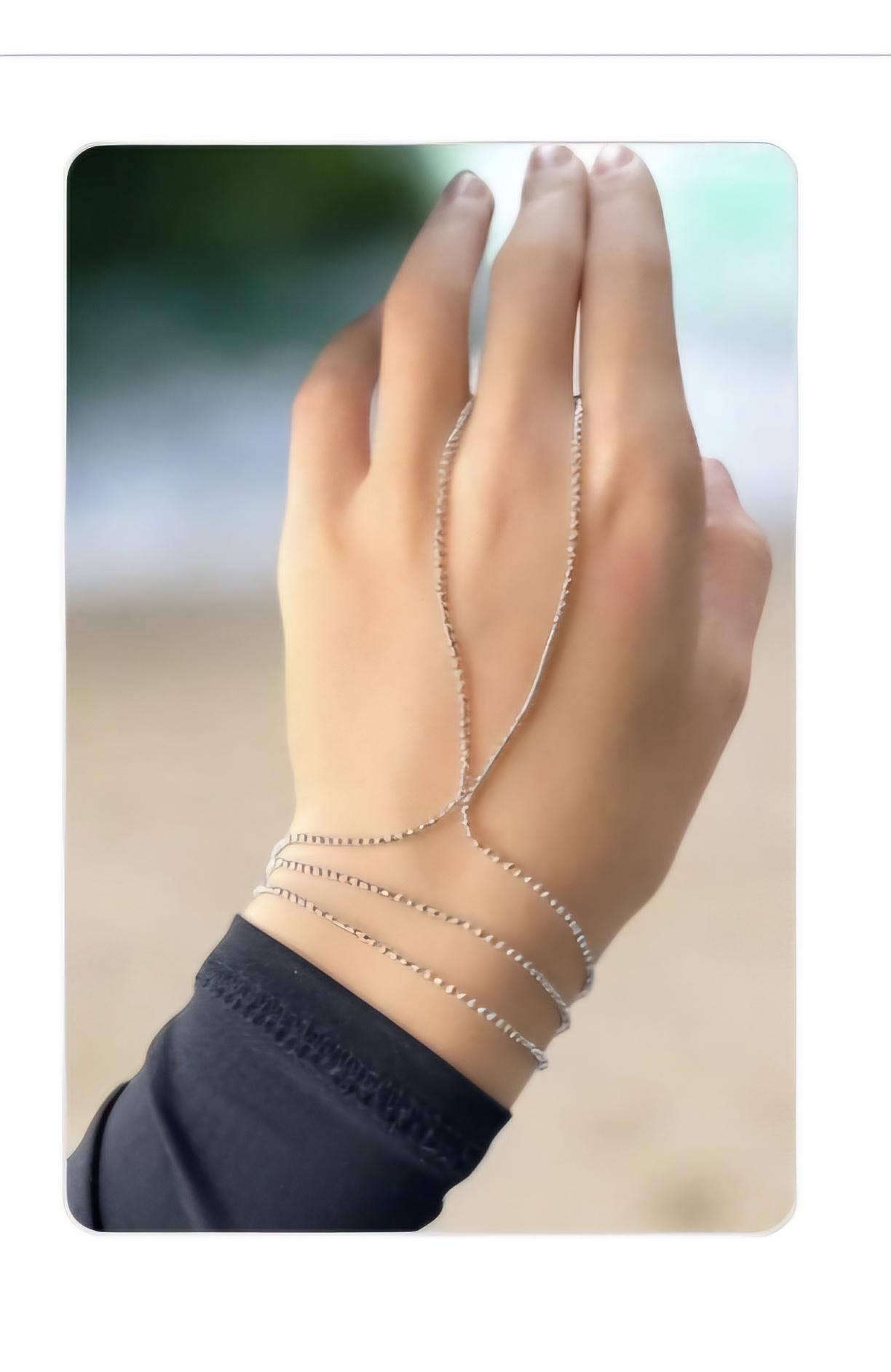 Gümüş renk ince arpa model çelik şahmeran