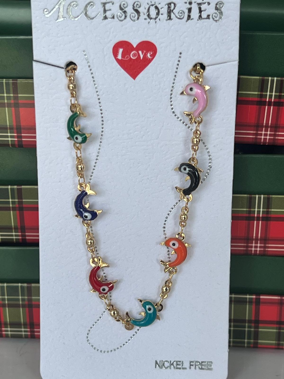 Balık model renkli halhal