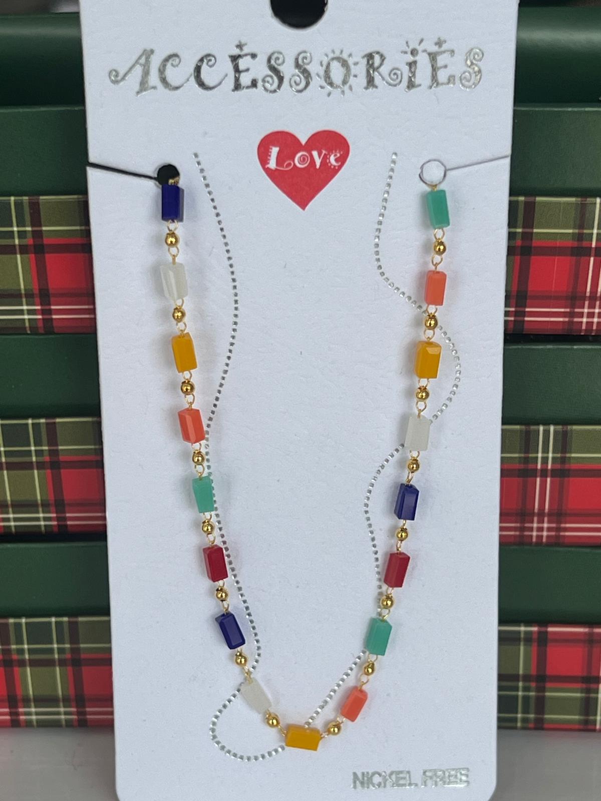 Renkli boncuklu halhal