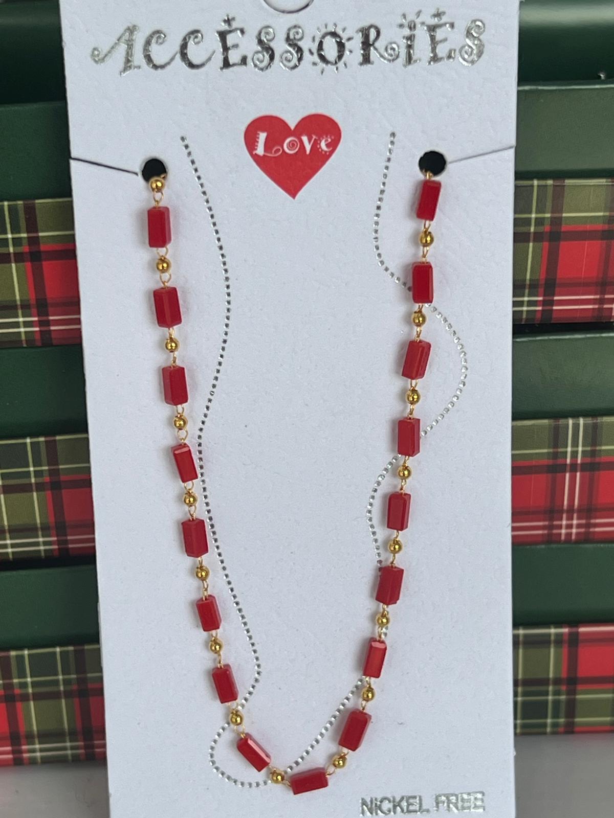 Kırmızı boncuklu halhal