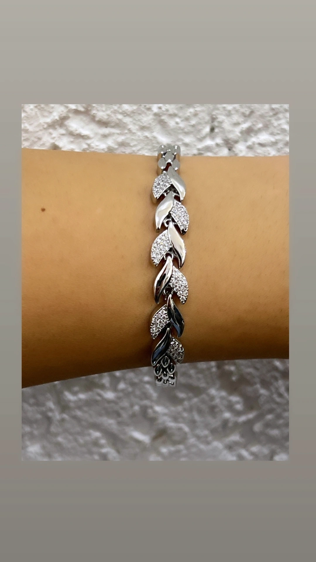 Yaprak model gümüş renk xuping bileklik