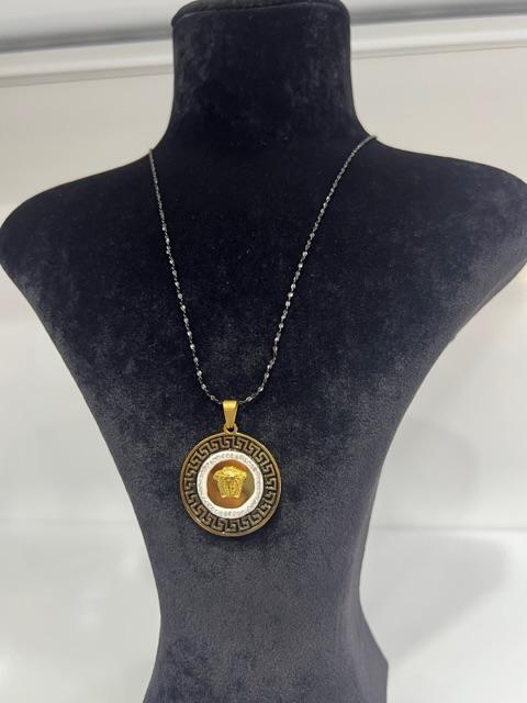 Uzun versace çelik kolye